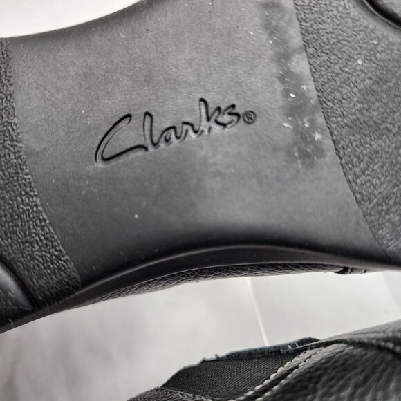 Clarks Size US 9.5 UK 7 Womens Black Cheyn Leather Slip On Loafers Comfort NEW - Picture 7 of 8